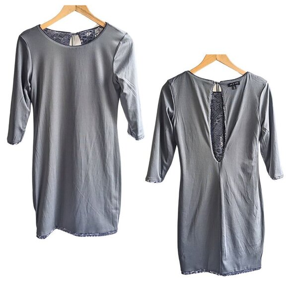 AS U WISH Indigo Purple Leopard Print Sequin Bodycon Party Mini Dress Size M - Picture 6 of 7